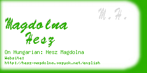 magdolna hesz business card